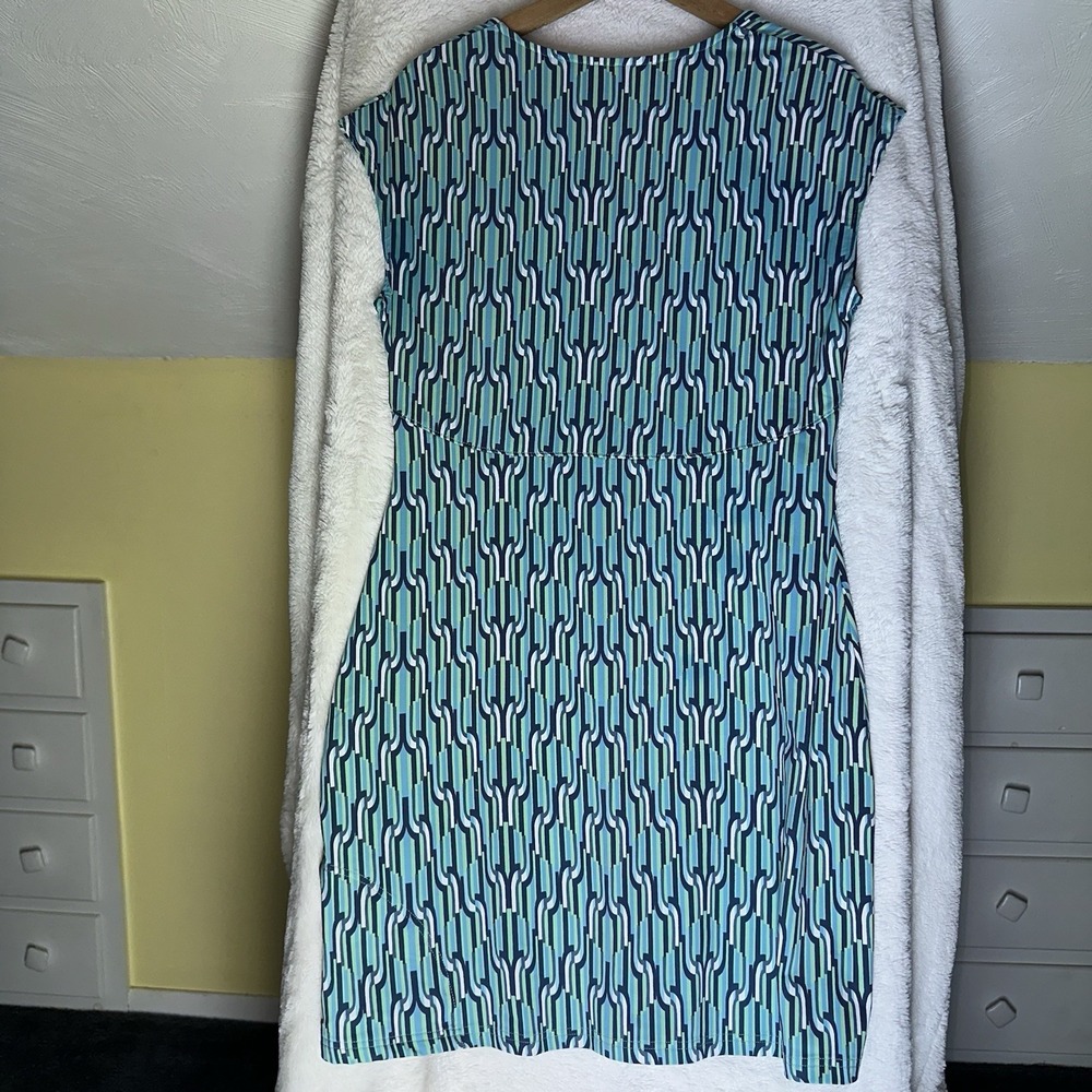 Title Nine Dress L Blue Green‎ Diamalete Stretch Hiking Athleisure Performance - Picture 5 of 8